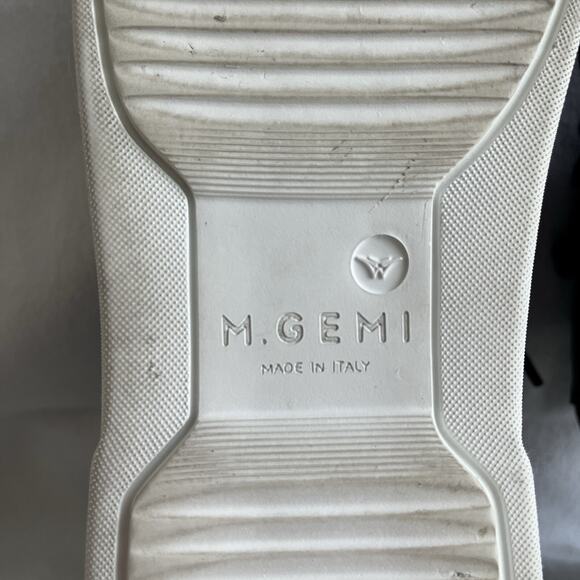 M.Gemi made in Italy black perforated sneaker leather upper & lining IT38/US7.5 - Picture 8 of 12